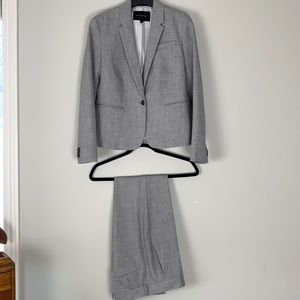 Grey Banana Republic Factory Petite Suit